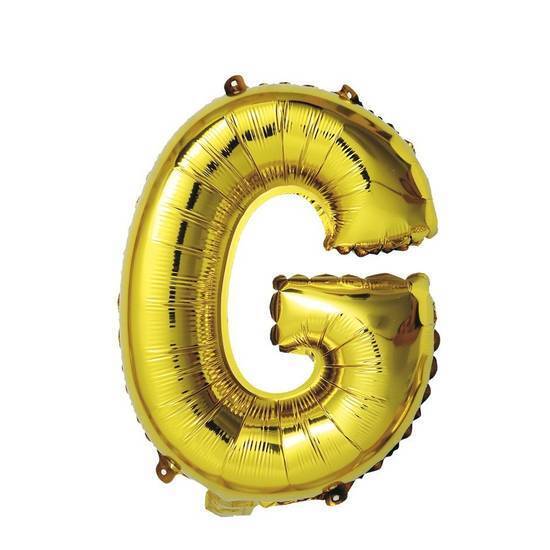 Ballon aluminium lettre G doré 1 mètre