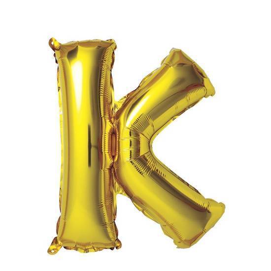 Ballon aluminium lettre K or 1 mètre