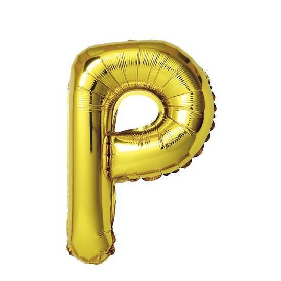 Buchstaben Folienballon P Gold 1 Meter