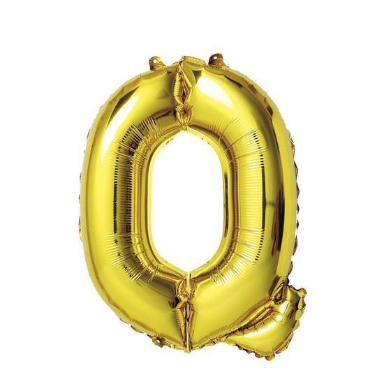 Buchstaben Folienballon Q Gold 1 Meter