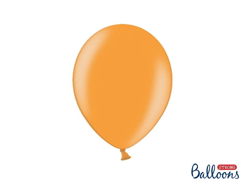 10 Metallic Orange Ballons 27cm