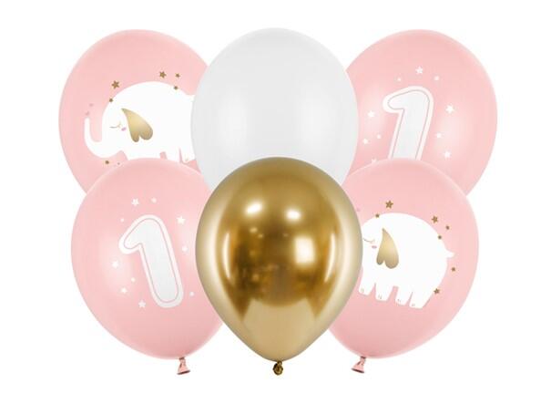 Luftballons Pink 1. Geburtstag