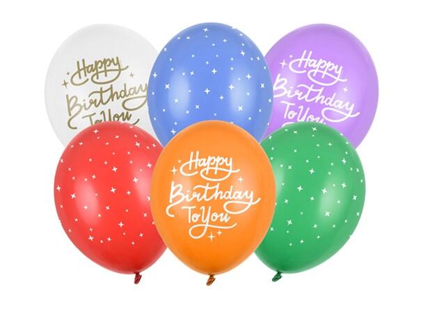 Happy Birthday Ballons 6 Stück
