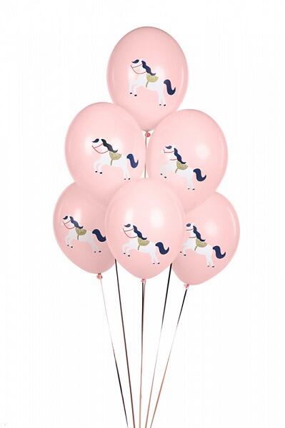 Kindergeburtstagsballons Pferd Pink