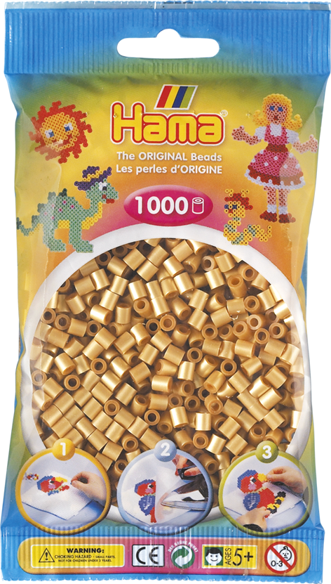 HAMA Midi Perlen 1000 Stück Gold