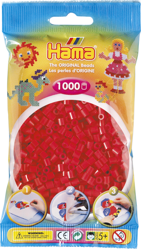 HAMA Perles Midi 1000 pièces Rouge