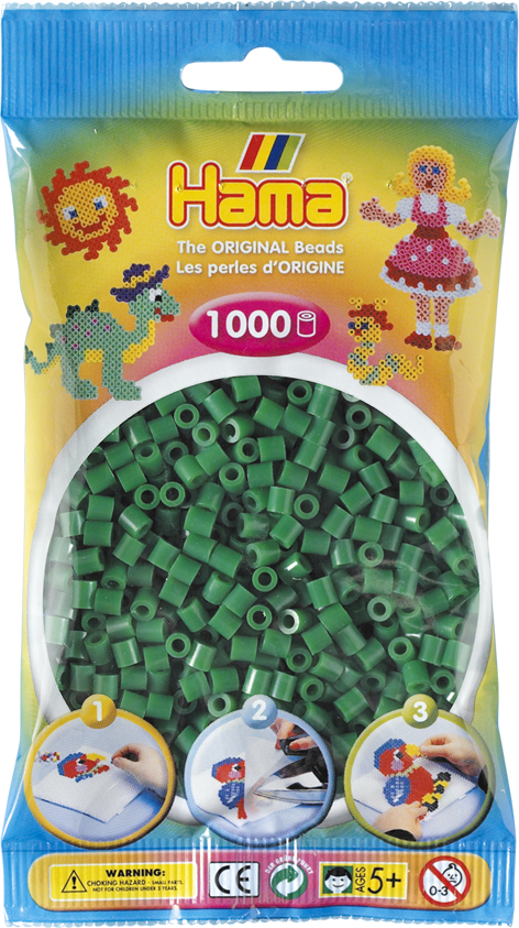 Perles à repasser midi vert 1000 pièces