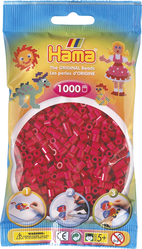 HAMA Perles Midi 1000 pièces rouge violet