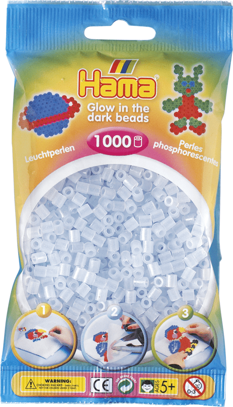 HAMA Perles Midi 1000 pièces couleur fluo bleu