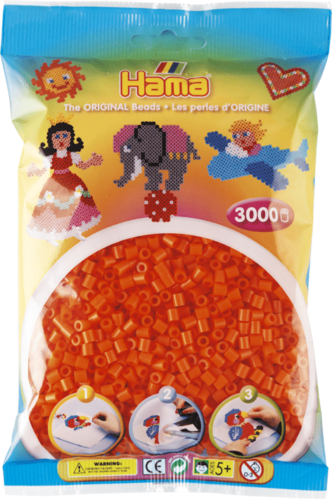 HAMA Perles Midi 3000 pièces Orange