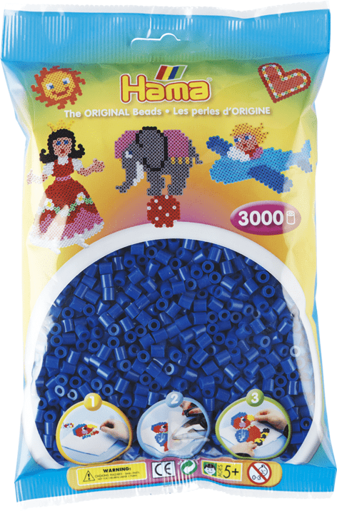 HAMA Perles Midi 3000 pièces Bleu