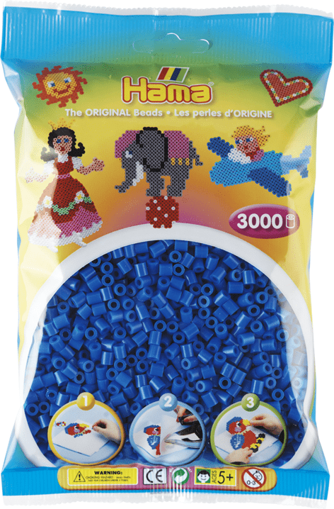 Perles à repasser Midi 3000 pièces bleu clair