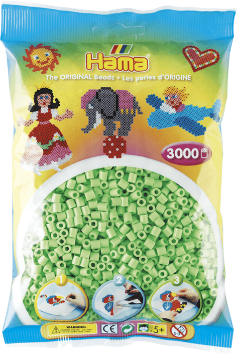 HAMA Perles Midi 3000 pièces vert pastel