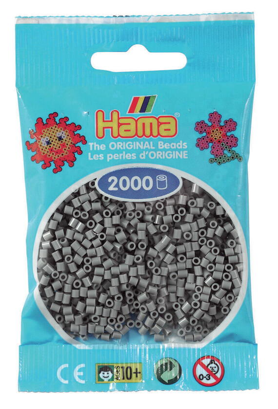 HAMA MINI perles 2000 pièces gris