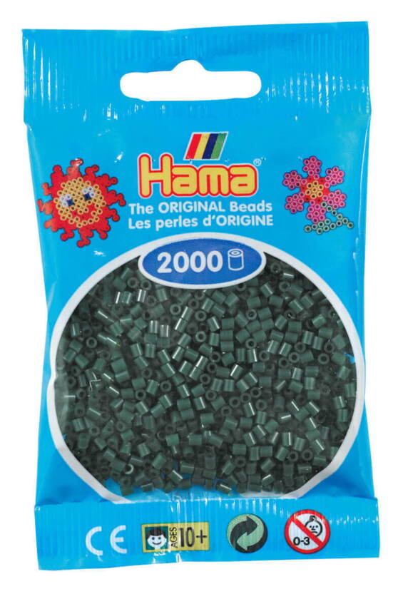 Perles HAMA MINI 2000 pièces vert olive