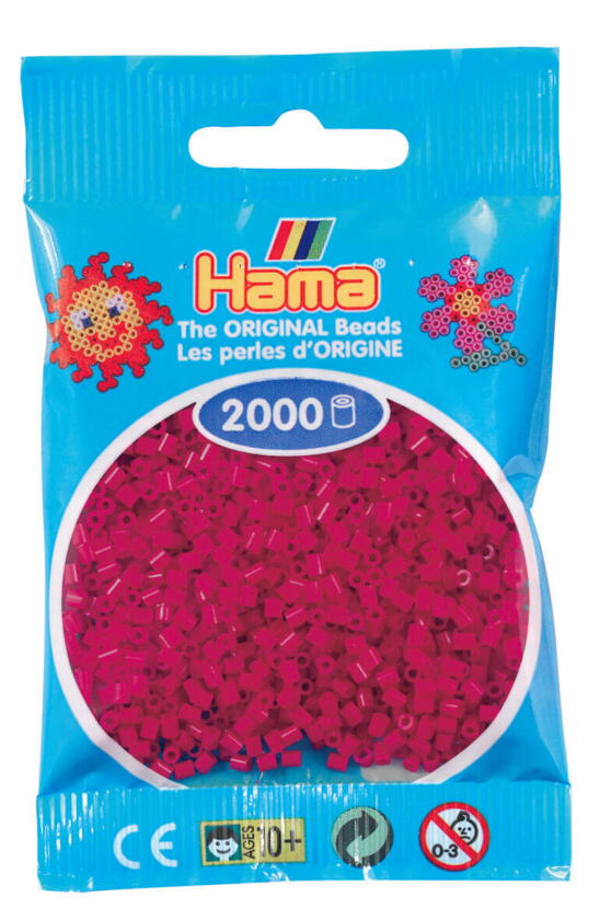 Bügelperlen MINI 2000 Stück Violett Rot