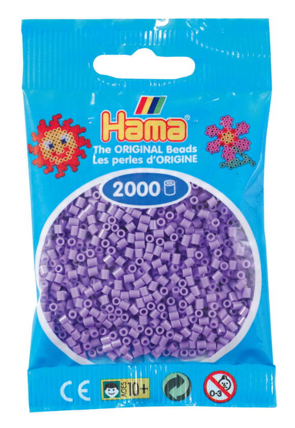 Perles HAMA MINI 2000 pièces violet pastel