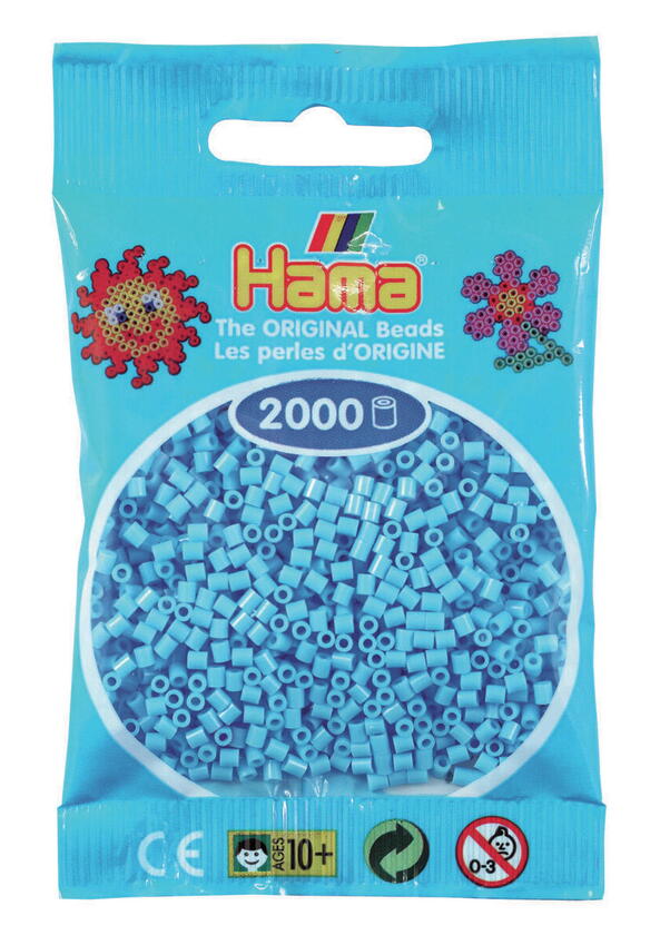 Perles HAMA MINI 2000 pièces bleu pastel