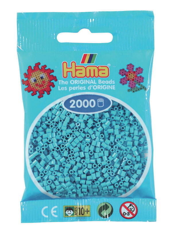 Perles HAMA MINI 2000 pièces bleu azur