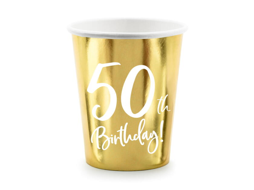 Tasse dorée du 50e anniversaire