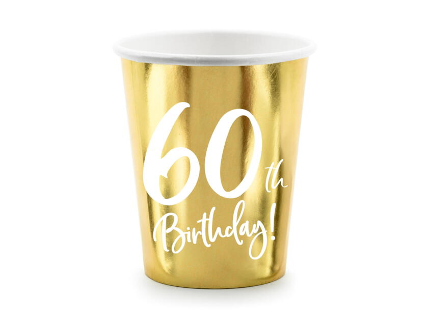 Becher 60 Jahre Geburtstag Gold