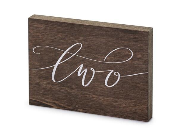 Holz-Tischnummer ''Two''