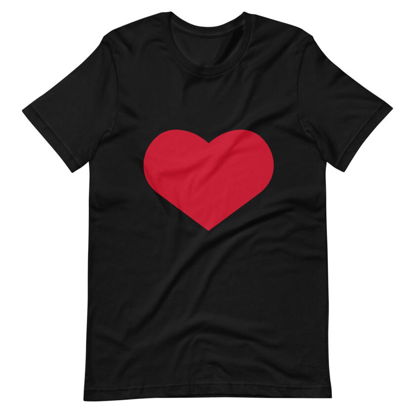 T-Shirt Herz Schwarz