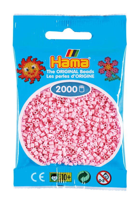 HAMA MINI perles 2000 pièces rose pastel