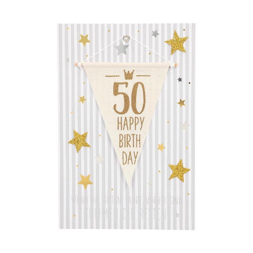 Geburtstagskarte 50 Happy Birthday