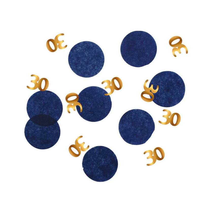 Confettis de table bleu roi 30ème