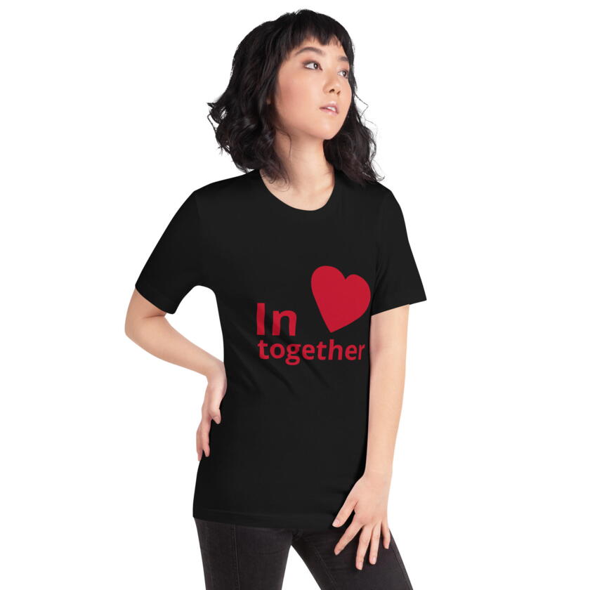 T-Shirt Schwarz in heart together