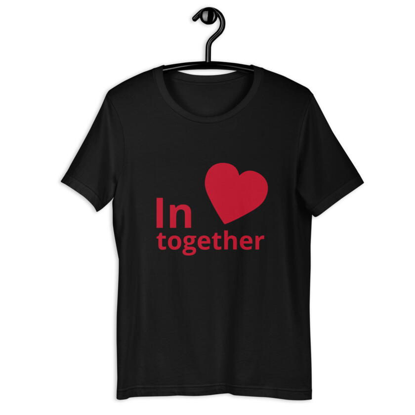 T-Shirt Schwarz in heart together