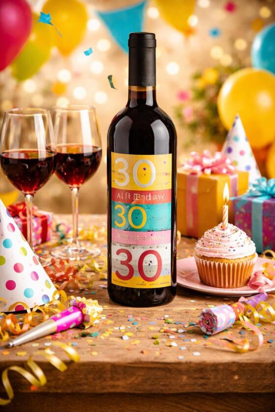 vin d'anniversaire 30 ans joyeux anniversaire