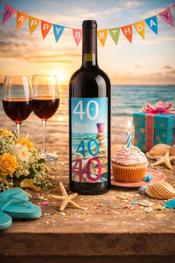 Geschenkidee 40 Jahre Geburtstagswein Alles Gute
