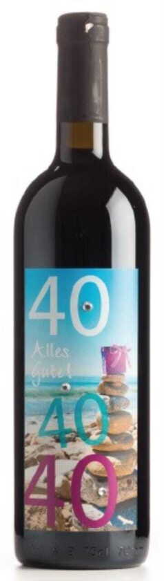 40 Jahre Geburtstagswein 40 Alles Gute