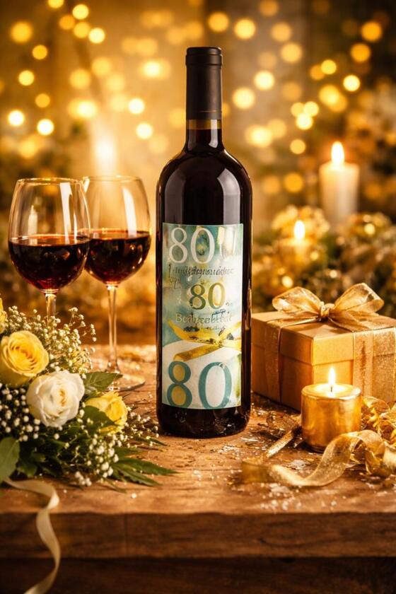 Vin d'anniversaire 80 ans Meilleurs vœux pour votre anniversaire