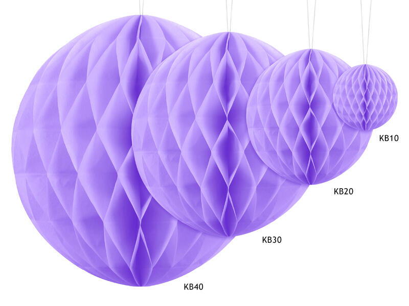 Boule nid d&#39;abeille violet 10cm