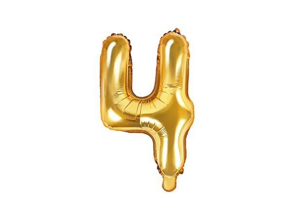 Gold Zahlenballon 4 35cm