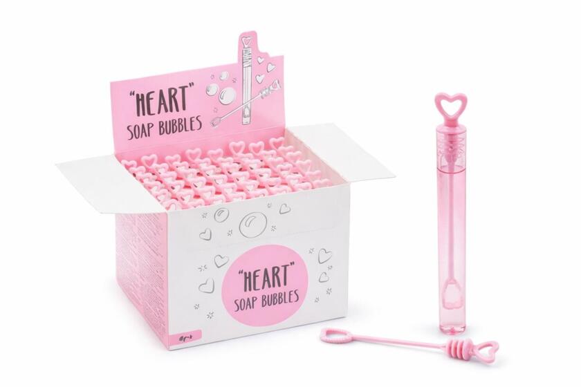 48 Stück Seifenblasen Herz Rosa