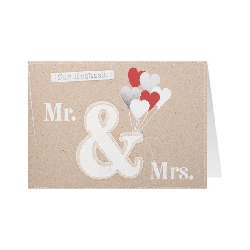 Canvas Hochzeitskarte Zur Hochzeit – Mr und Mrs