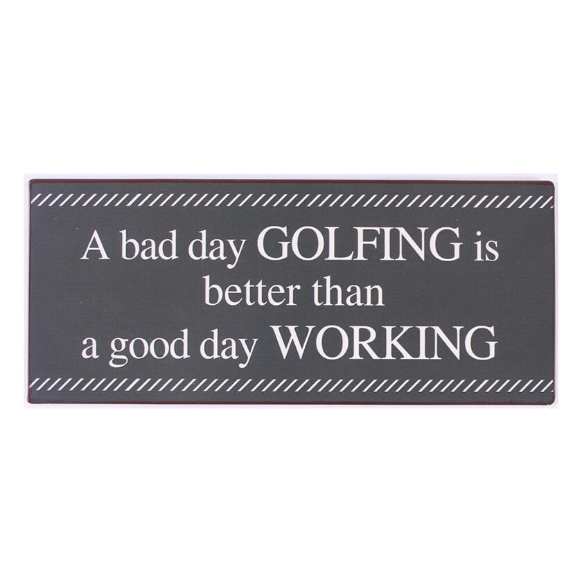 Metallschild A bad day Golfing