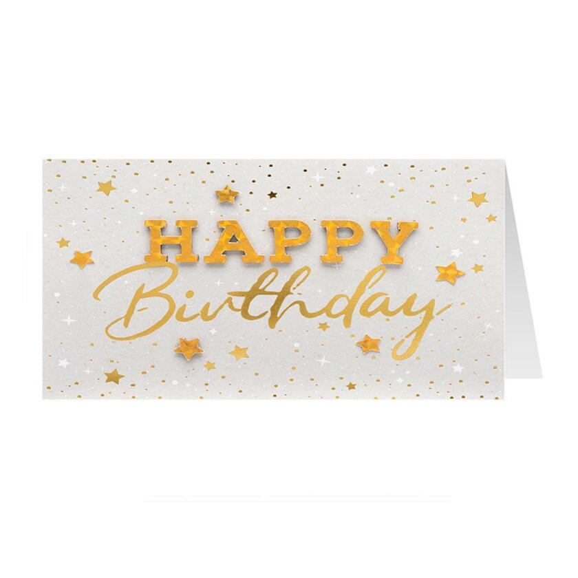 Geburtstagskarte Stern Happy Birthday