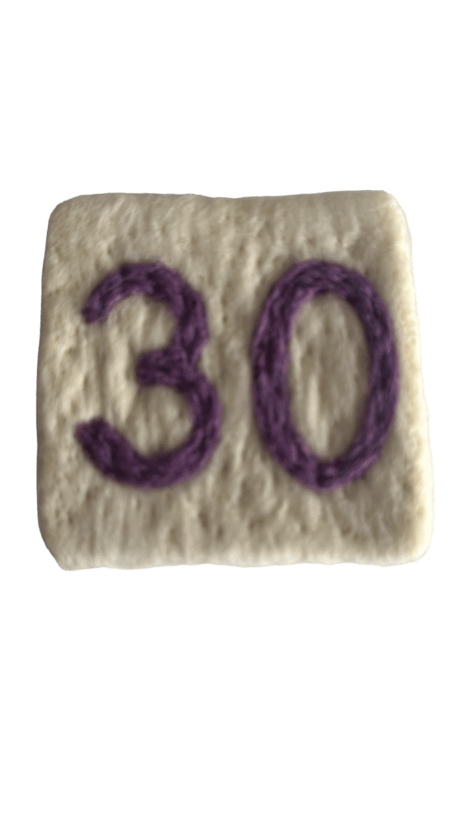 Savon Feutre Fait Main Numéro 30 Violet