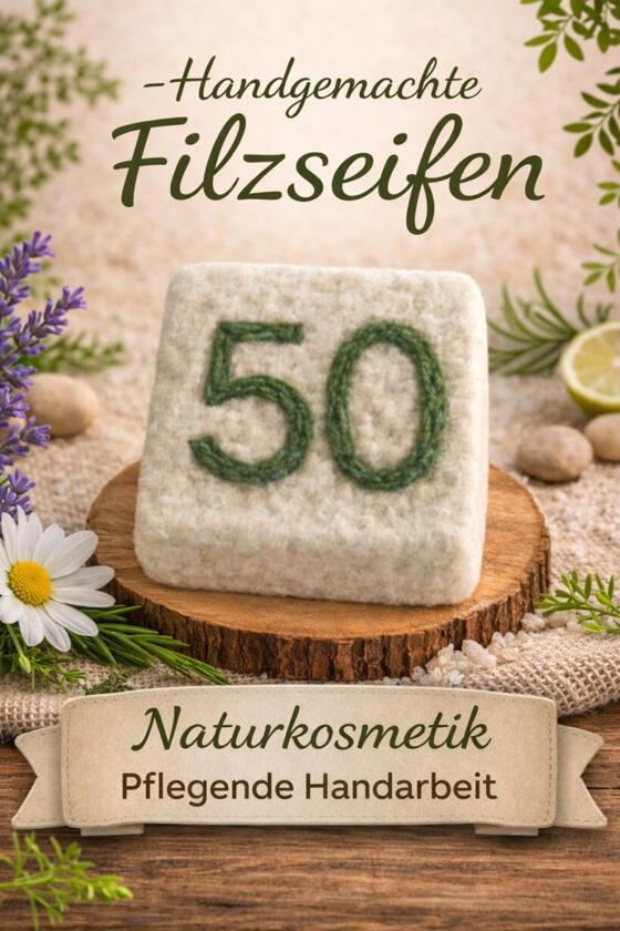 Savon Feutre Fait Main Numéro 50 Vert