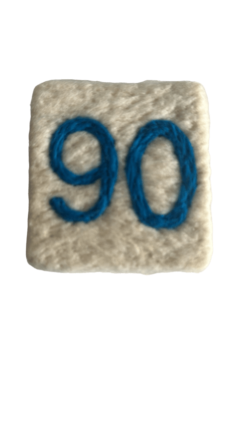 Savon Feutre Fait Main Numéro 90 Bleu