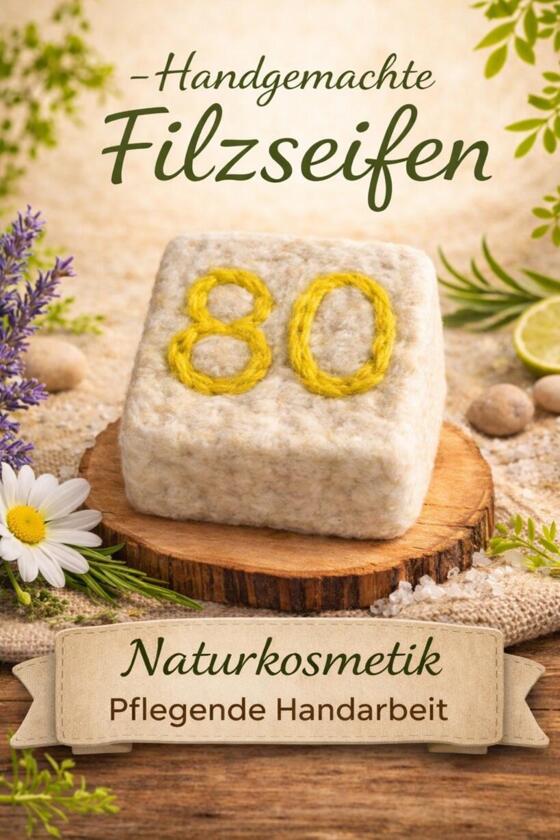 Savon Feutre Fait Main Numéro 80 Jaune