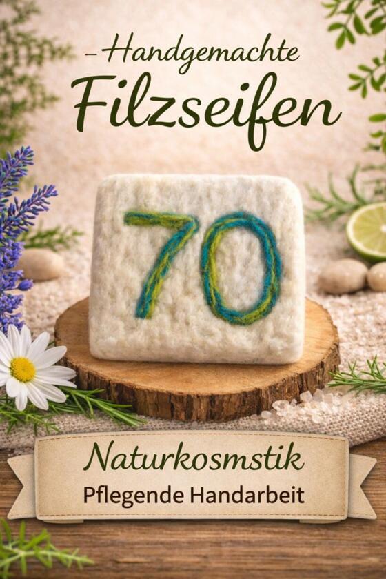 Savon Feutre Fait Main Numéro 70 Sarcelle