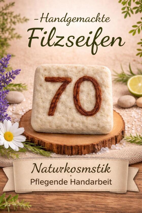 Savon Feutre Fait Main Numéro 70 Marron