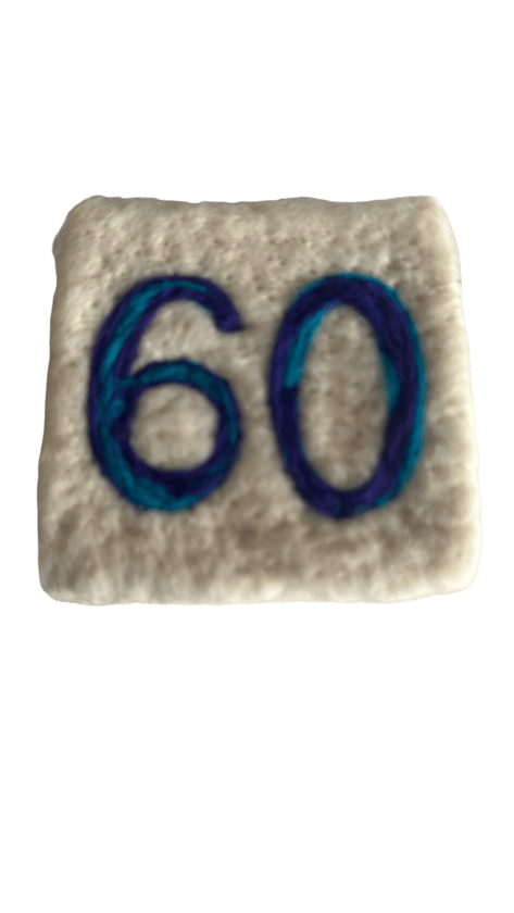 Savon Feutre Fait Main Numéro 60 Violet Bleu