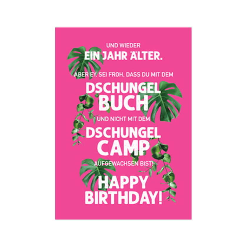 Geburtstagskarte Dschungelbuch Happy Birthday